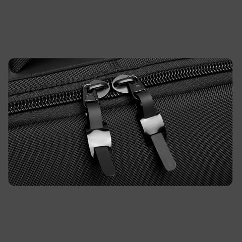 Plecak torba Premium na laptopa 15.6'' z paskiem USB 42x8x28cm - czarny WOZINSKY