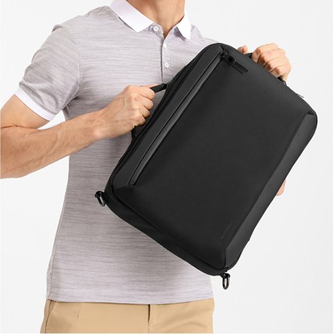 Plecak torba Premium na laptopa 15.6'' z paskiem USB 42x8x28cm - czarny WOZINSKY