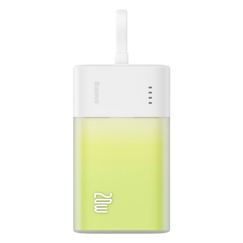 Powerbank Popsicle 5200mAh 20W z kablem Lightning 60W/20V/3A/30cm - biało-zielony BASEUS