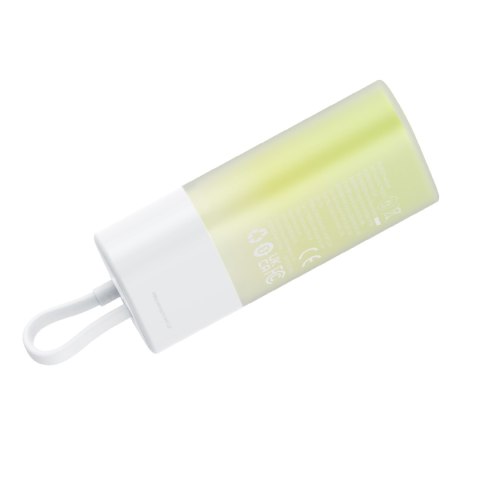 Powerbank Popsicle 5200mAh 20W z kablem Lightning 60W/20V/3A/30cm - biało-zielony BASEUS