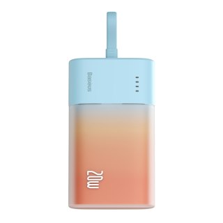 Powerbank Popsicle 5200mAh 20W z kablem Lightning 60W/20V/3A/30cm - niebiesko-pomarańczowy BASEUS