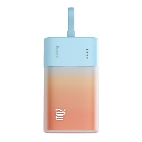 Powerbank Popsicle 5200mAh 20W z kablem Lightning 60W/20V/3A/30cm - niebiesko-pomarańczowy BASEUS