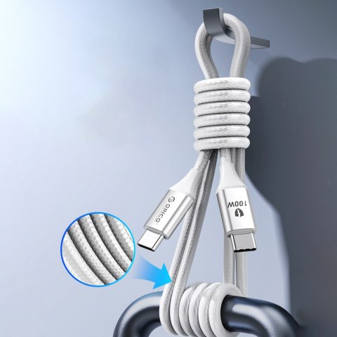 Kabel przewód CDX 100W 5A Power Delivery USB-C 1m - biały ORICO