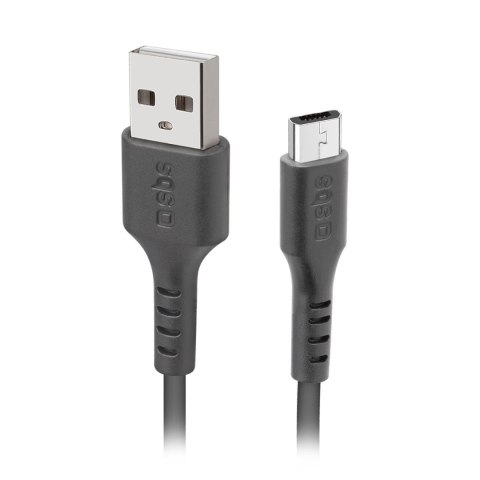 Kabel przewód USB-A - Micro-USB 1m - czarny SBS