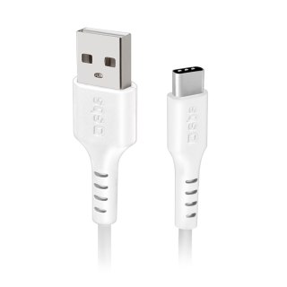 Kabel przewód USB-A - USB-C 1.5m - biały SBS