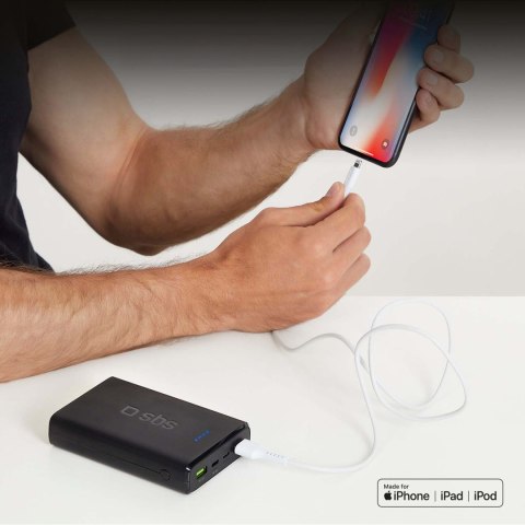 Kabel przewód USB-A - iPhone Lightning - biały SBS