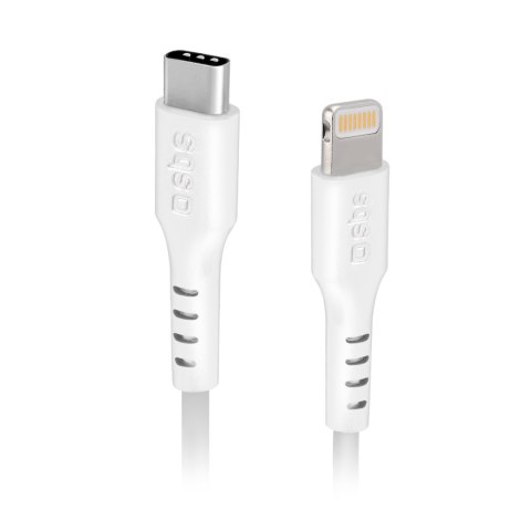 Kabel przewód USB-C - iPhone Lightning 2m - biały SBS