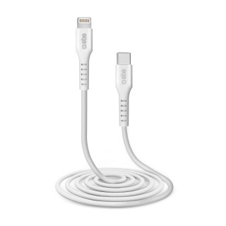 Kabel przewód USB-C - iPhone Lightning 2m - biały SBS