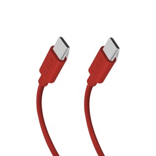 Kabel przewód w oplocie USB-C 60 W 1.5m - czerwony SBS