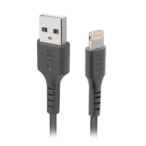 Kabel przewód z certyfikatem MFi USB-A - iPhone Lightning 1m - czarny SBS