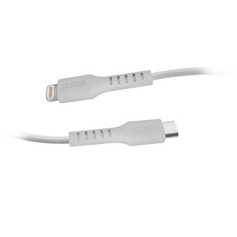 Kabel przewód z certyfikatem MFi USB-C - iPhone Lightning 1m - biały SBS