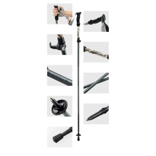 Kijki trekkingowe nordic walking aluminiowe 110 - 130 cm - brązowe Qunature