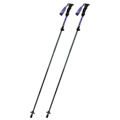 Kijki trekkingowe nordic walking aluminiowe 110 - 130 cm - fioletowe Qunature