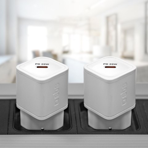 Ładowarka sieciowa GaN z Power Delivery 20W - biała SBS