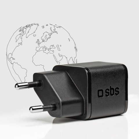 Ładowarka sieciowa Power Delivery GaN USB-C 20W - czarna SBS