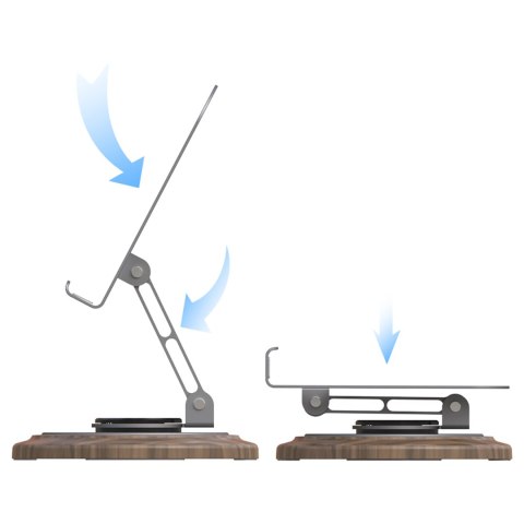 Podstawka stojak do telefonu 360 stopni metalowy - szary DUDAO