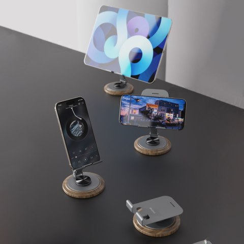 Podstawka stojak do telefonu 360 stopni metalowy - szary DUDAO