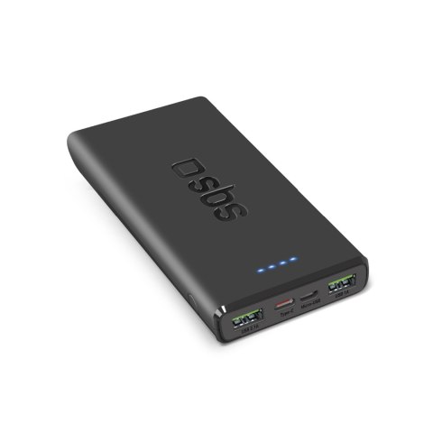 Powerbank 10000 mAh Power Delivery 20W - czarny SBS