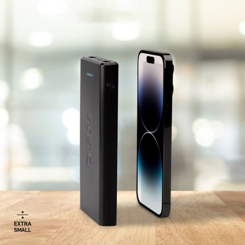 Powerbank 10000 mAh Power Delivery 20W - czarny SBS