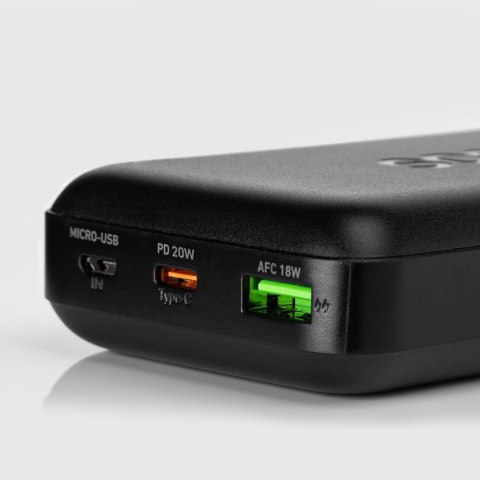 Powerbank 20000 mAh PD USB-C USB-A Micro-USB 20W - czarny SBS