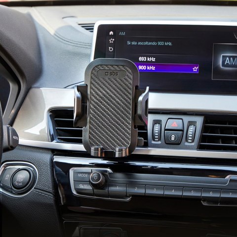 Uchwyt samochodowy do smartfona na kratkę nawiewu wzmocniony - czarny SBS