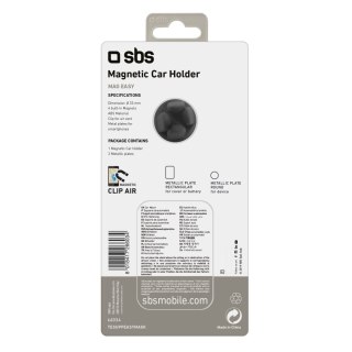 Uchwyt samochodowy magnetyczny do smartfona śr. 33 mm na kratkę nawiewu - czarny SBS