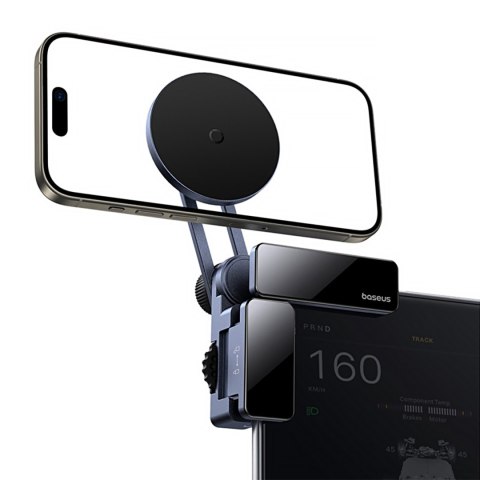 Uchwyt samochodowy magnetyczny do telefonu montowany na wyświetlacz - szary BASEUS