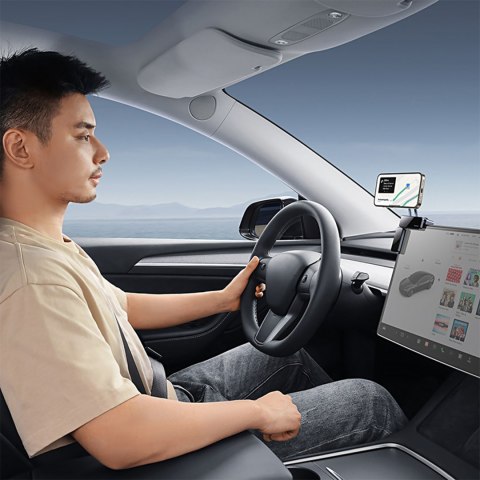 Uchwyt samochodowy magnetyczny do telefonu montowany na wyświetlacz - szary BASEUS