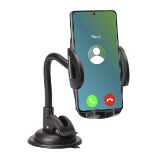 Uchwyt samochodowy na smartfona do 6.8'' na szybę - czarny SBS