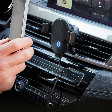 Uchwyt samochodowy na smartfona z ładowarką indukcyjną 10W - czarny SBS