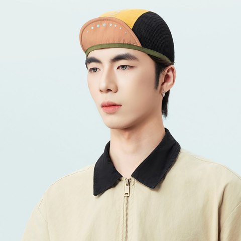 Czapka rowerowa kolarska z daszkiem pod kask - żółta ROCKBROS