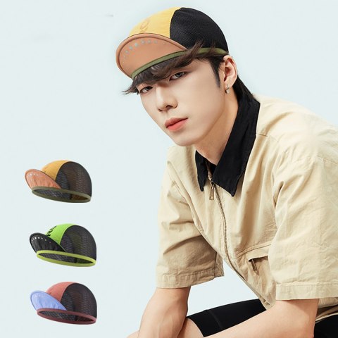 Czapka rowerowa kolarska z daszkiem pod kask - żółta ROCKBROS