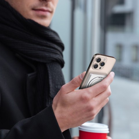 Powerbank K28 10000mAh z MagSafe z metalową obudową i podstawką PD 22.5W - szary DUDAO