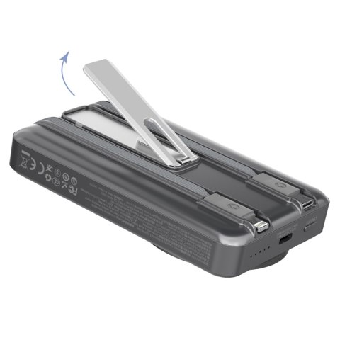 Powerbank K29 10000mAh MagSafe metalowa obudowa podstawka kable USB-C iPhone Lightning PD 20W - szary DUDAO