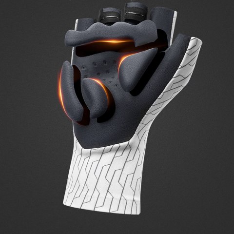 Rękawiczki rowerowe kolarskie szosowe rozmiar S - biało-czarne ROCKBROS