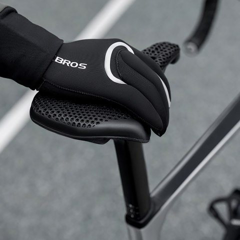 Rękawiczki rowerowe pełne wodoodporne rozmiar L/XL - czarne ROCKBROS