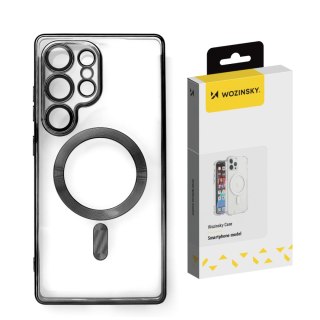 Etui case na Samsung Galaxy S24 FE Electroplated Magsafe - czarne WOZINSKY