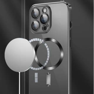 Etui case na Samsung Galaxy S24 FE Electroplated Magsafe - czarne WOZINSKY