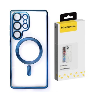 Etui pokrowiec na Samsung Galaxy S24 FE Electroplated Magsafe - niebieskie WOZINSKY