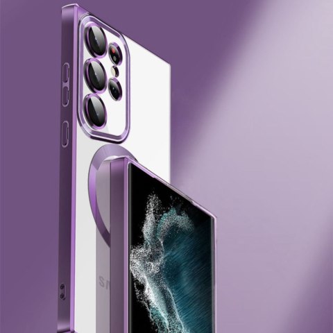 Etui pokrowiec na Samsung Galaxy S24 FE Electroplated Magsafe - złote WOZINSKY