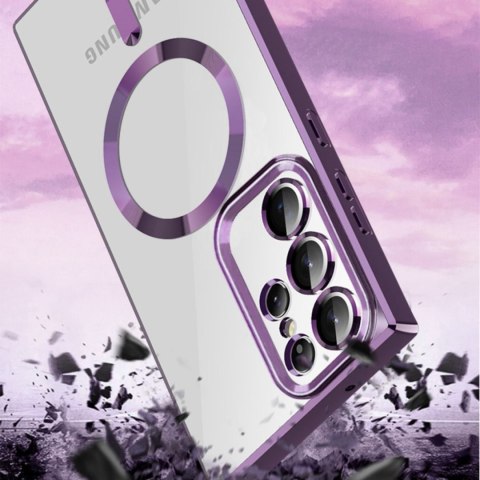 Etui pokrowiec na Samsung Galaxy S24 FE Electroplated Magsafe - złote WOZINSKY