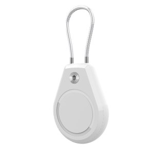 Etui wodoodporne na lokalizator Apple AirTag ze stalową linką - białe HURTEL