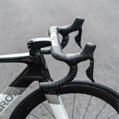 Owijka na kierownicę rowerową z pianki EVA wzór Power - biała ROCKBROS