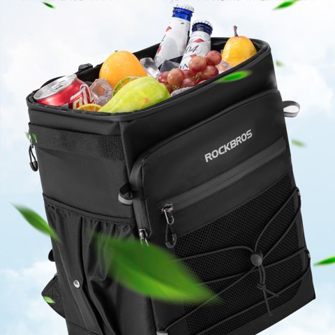 Plecak rowerowy turystyczny wodoodporny z komorą chłodzącą 14l - czarny ROCKBROS