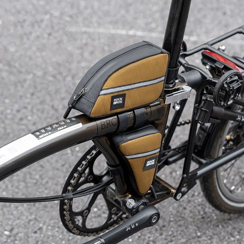 Torba sakwa trójkątna na ramę rowerową 0.3l - brązowa ROCKBROS