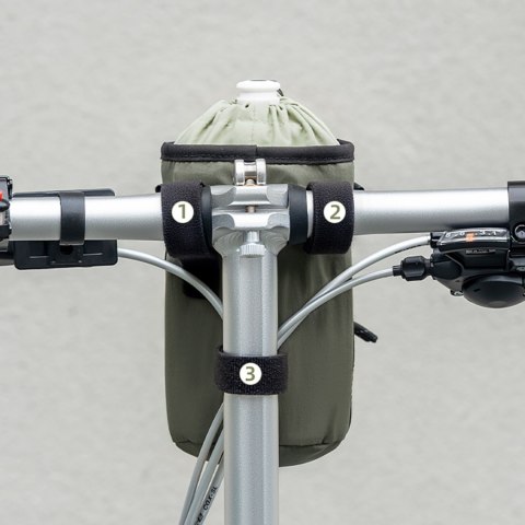 Torba turystyczna rowerowa na butelkę bidon z paskiem na ramię 1l - zielona ROCKBROS