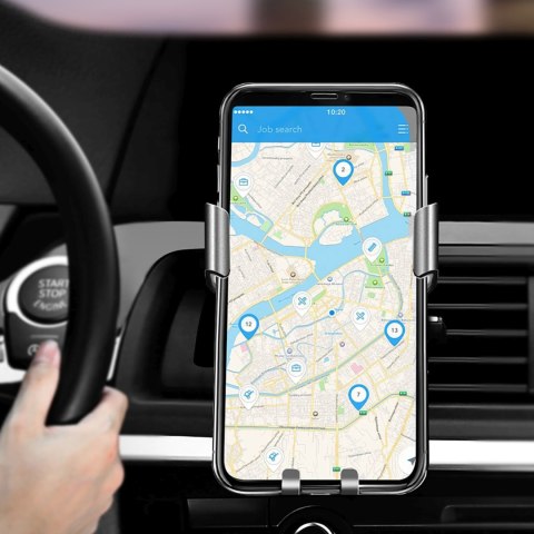 Uchwyt samochodowy grawitacyjny do smartfona na kratkę nawiewu - czarny UGREEN