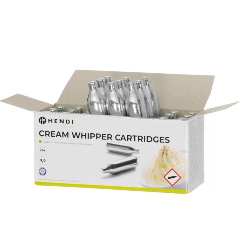 Naboje do syfonu do bitej śmietany gaz N2O 24 szt. - Hendi 588215 Hendi