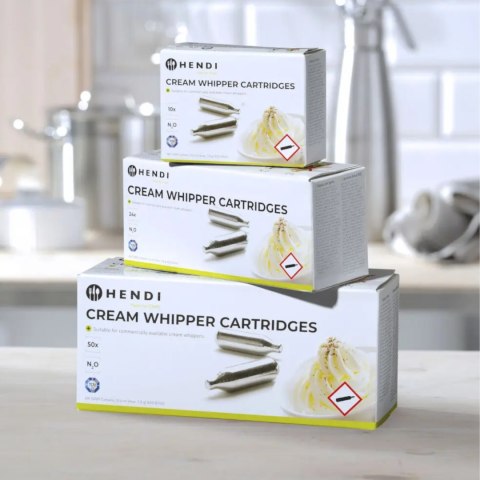 Naboje do syfonu do bitej śmietany gaz N2O 24 szt. - Hendi 588215 Hendi