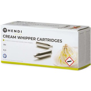 Naboje do syfonu do bitej śmietany z gazem N2O 50 szt. - Hendi 586907 Hendi